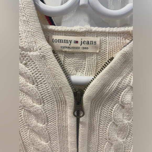 tommy jeans cream knitted jacket - Picture 8 of 8